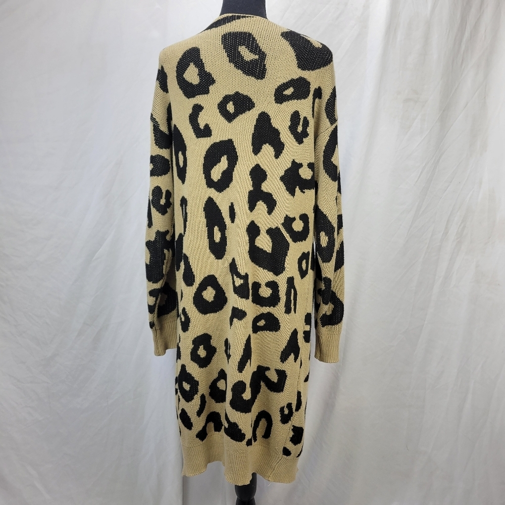 Leopard Print Open Front Cardigan - Picture 5 of 6